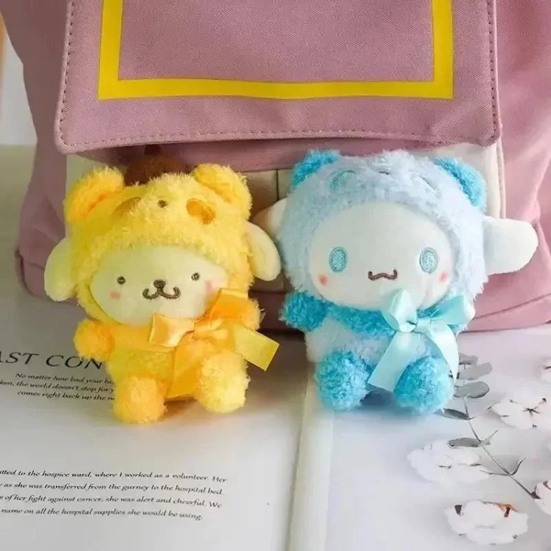 10pcs Sanrio Keychain Plush Anime Kuromi Doll Keyring Hello Kitty Plushie Cinnamoroll KeyChains Bag Pendant Toy Gift for Girls My Store