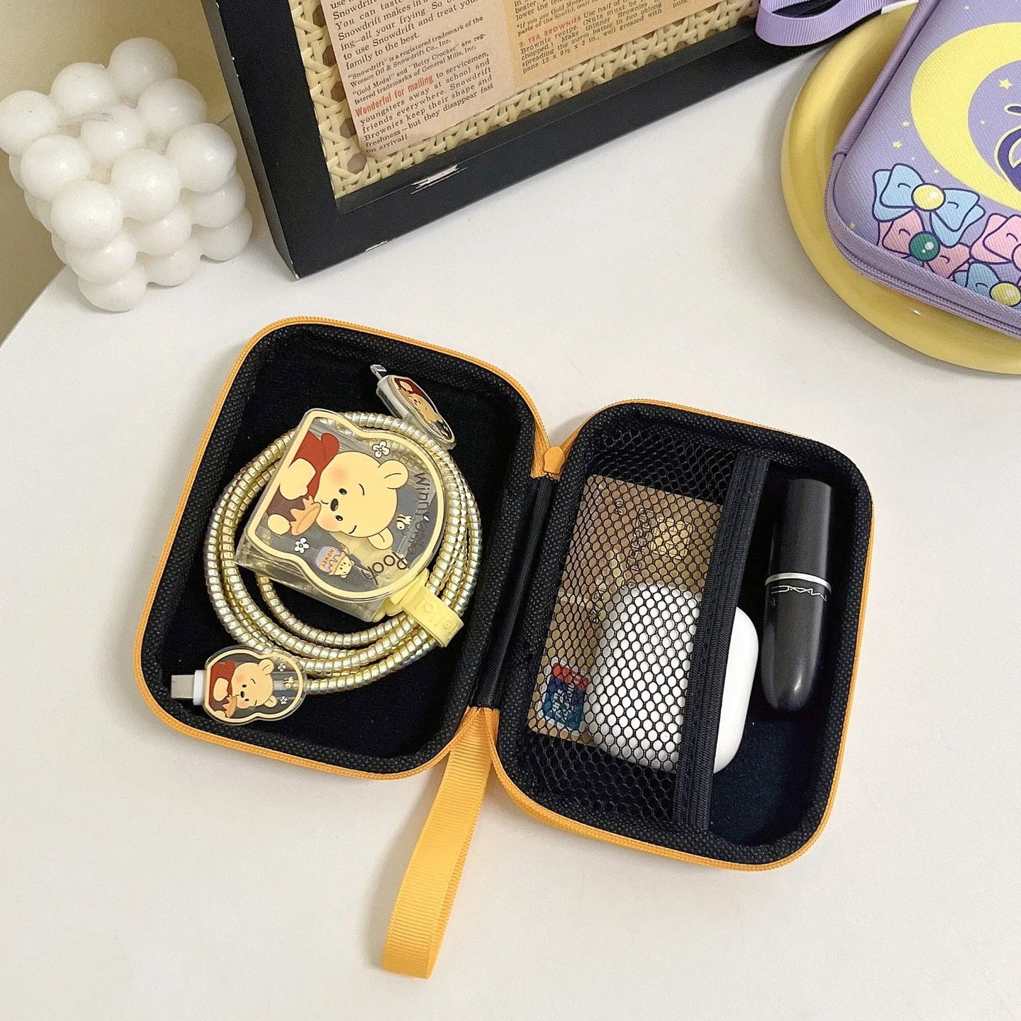 Cartoon Sanrio Data Cable Headphone portable hard drive Storage Bag Charger Protective Case coin purse Travel essentials gifts My Store