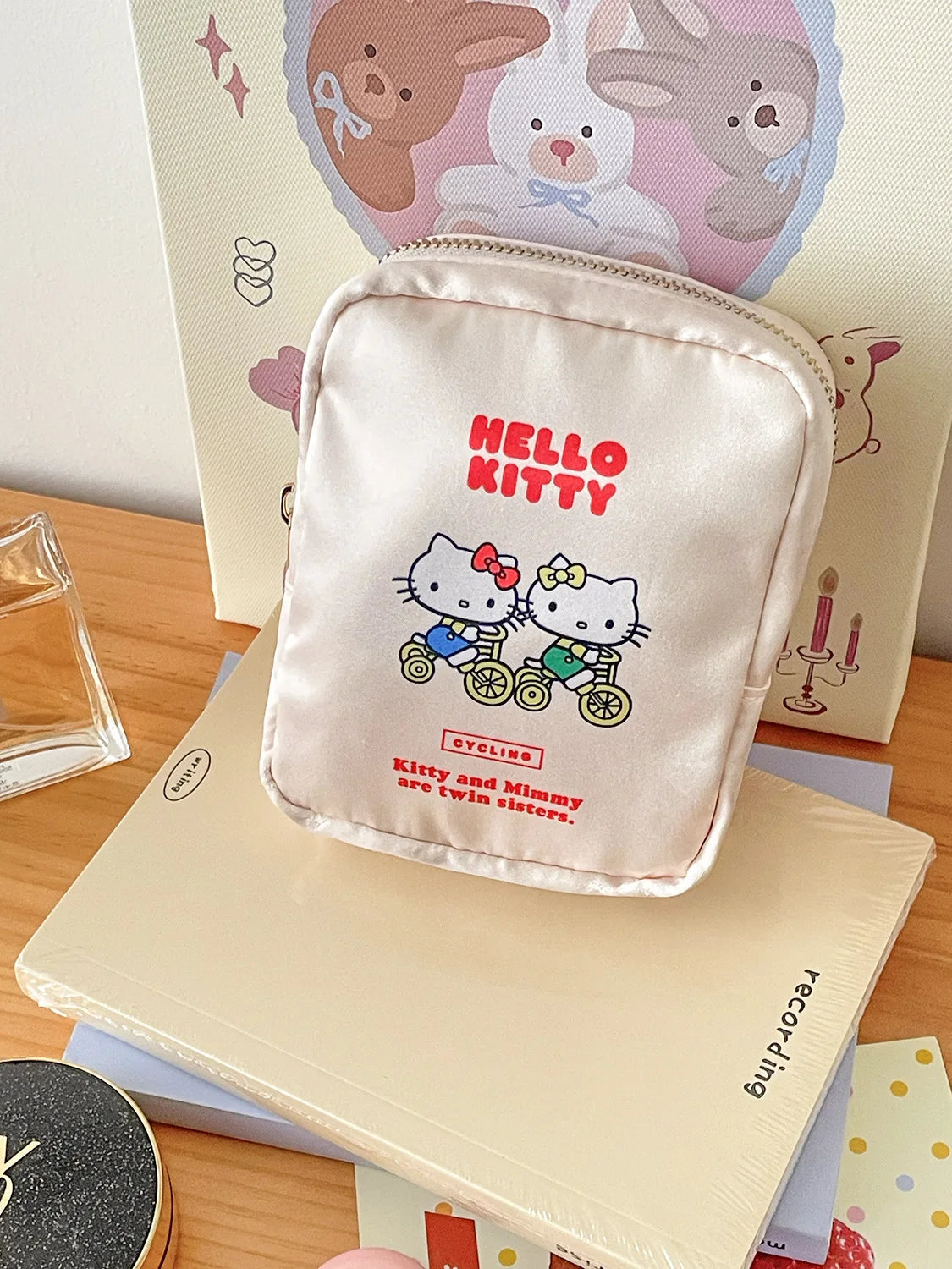 Kawaii Hello Kitty Handbag Cute Cartoon Wallet Student Stationery Girl Toilet Waterproof Storage Bag Women Accessories Wholesale My Store