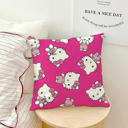 cushion cover soft Pillow bow Case for Hello Sofa Living Room kawaii Home Decor Protective k-Kitty SRO pink Pattern Covers My Store