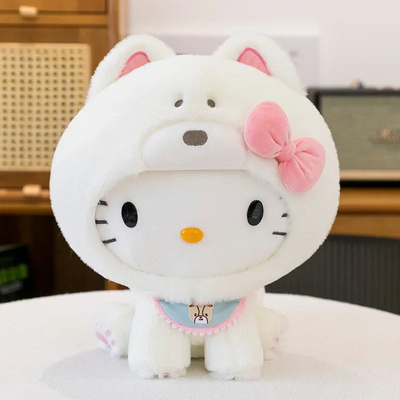 Hot Sanrio Large Size Hello Kitty Transforms Into A Puppy Series Plush Toy Cartoon Anime Filled Doll Kawaii Decorate Girl Gifts My Store