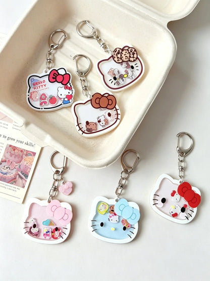 Sanrio Hello Kitty Acrylic Shaker Keychain Kawaii Shake Charm Bag Accessory For Women Girls Teens & Students Gift My Store