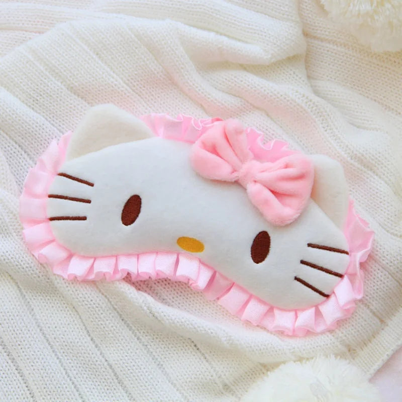 Kawaii Hello Kitty Cute Cartoon Girl Sleeping Plush Eye Mask Shade Office Sleep Student Napping Female Accessories Wholesale My Store