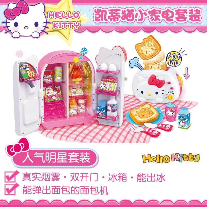Sanrio Hello Kitty Small Appliances Refrigerator Oven Rice Cooker Girl Simulation Play House Toy Set Kawaii Child Birthday Gift My Store
