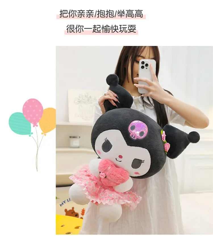 60cm Sanrio Kuromi Melody Hello Kitty Plush Toy Kawaii Cartoon Big Size KT Cat Plush Doll Soft Stuffed Pillow Kids Birthday Gift My Store