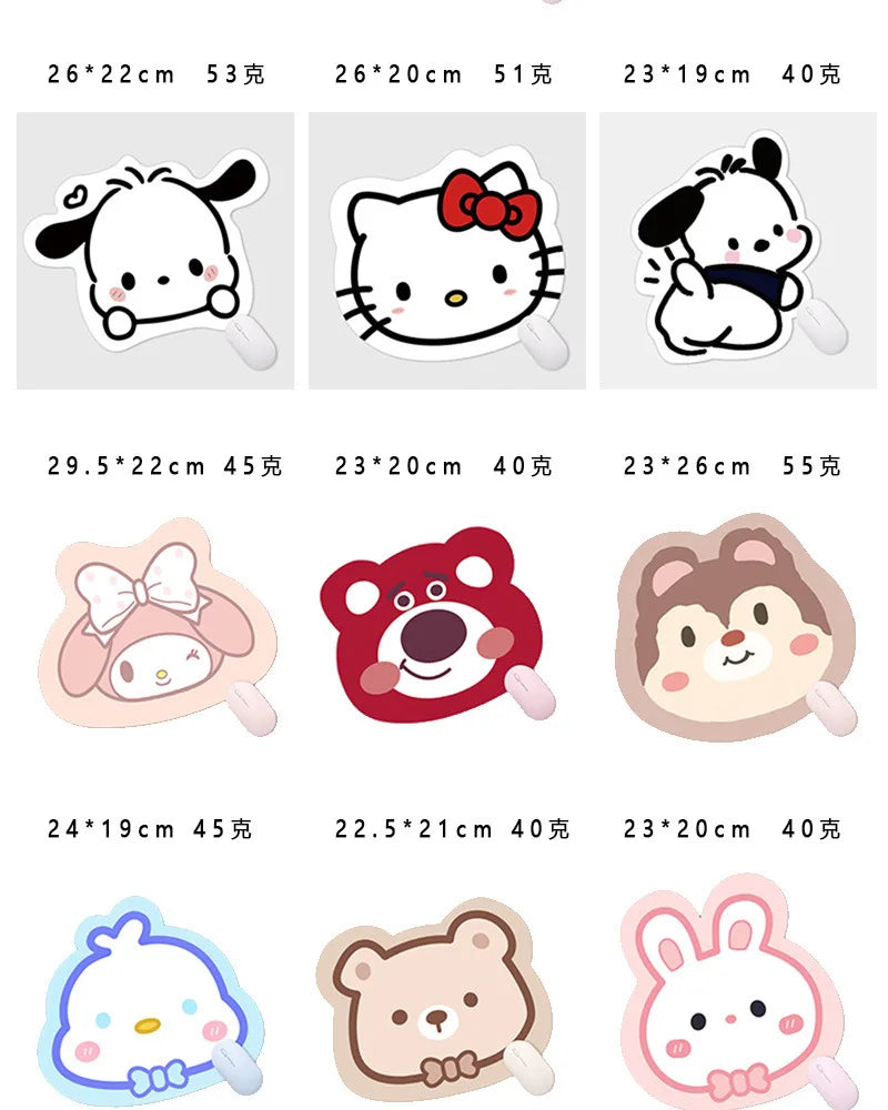 Sanrio Mouse Pad Kawaii Cinnamoroll Non Slip Table Pad Kuromi Melody Y2k Black Pink Coffee Pad Soft Mouse Pad Girl Toy Gift My Store