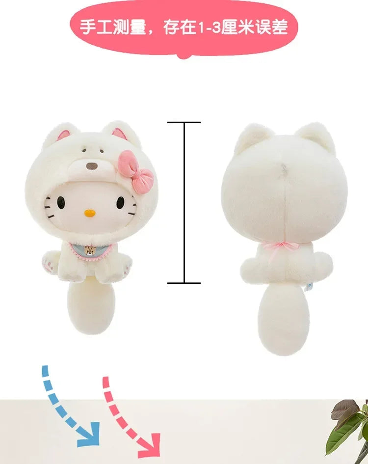 Hot Sanrio Large Size Hello Kitty Transforms Into A Puppy Series Plush Toy Cartoon Anime Filled Doll Kawaii Decorate Girl Gifts My Store