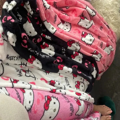 2026 New Hello Kitty Pajamas Pants Anime Women's Pajama Pants Cartoon Couple Home Sleepwear Trousers Leisure Home Clothing My Store