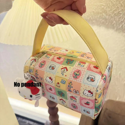 Sanrio Hello Kitty Cartoon Makeup Bag Kt Cat Portable Travel Toiletry Bag Outing Tee-Dimensional Handbag Girl Birthday Gifts My Store