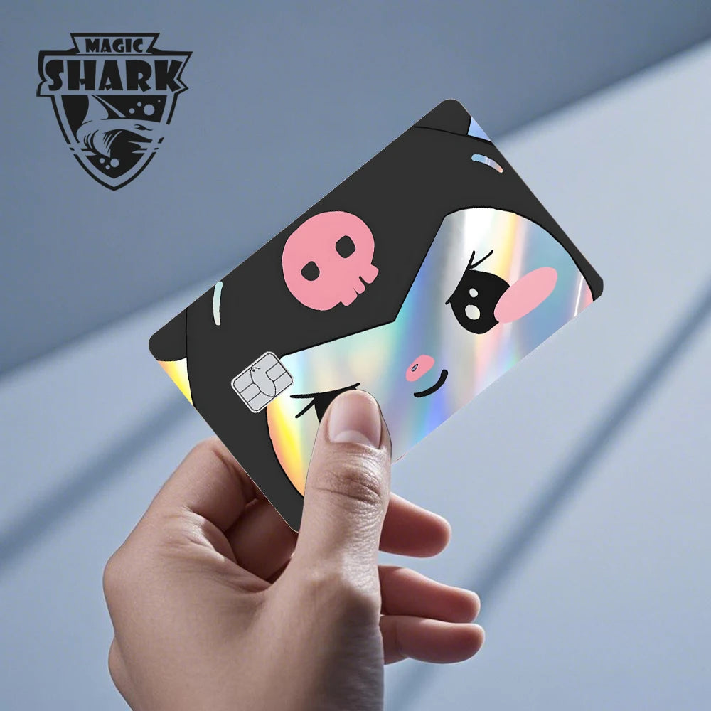 Hot Sale Hello Kitty Kuromi Holographic Laser Shinny Film Skin Cover Sticker for Debit Credit Card Bank Card My Store