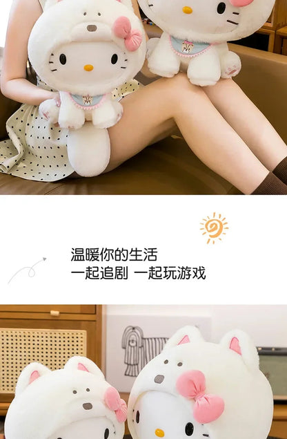 Hot Sanrio Large Size Hello Kitty Transforms Into A Puppy Series Plush Toy Cartoon Anime Filled Doll Kawaii Decorate Girl Gifts My Store