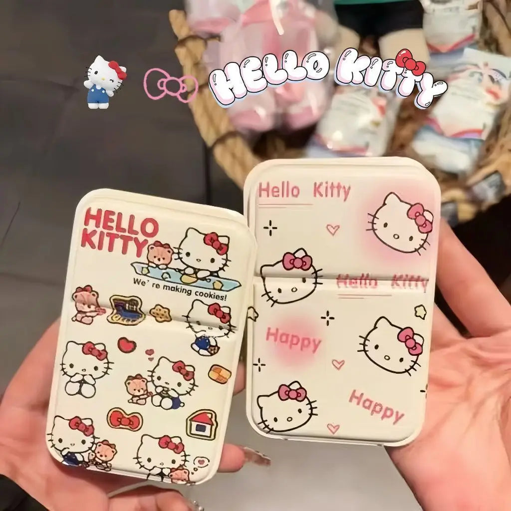 Carry-on portable cartoon Hello Kitty makeup mirror mini folding mirror good-looking cute mirror small mirror kawaii My Store