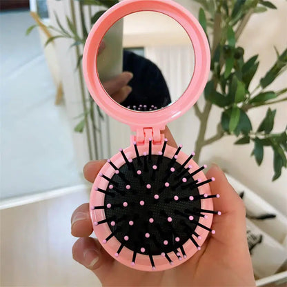 Hello kitty Kuromi My melody cute cartoon foldable comb mirror one-piece creative student portable dormitory make-up mirror My Store