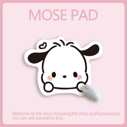 Sanrio Mouse Pad Kawaii Cinnamoroll Non Slip Table Pad Kuromi Melody Y2k Black Pink Coffee Pad Soft Mouse Pad Girl Toy Gift My Store