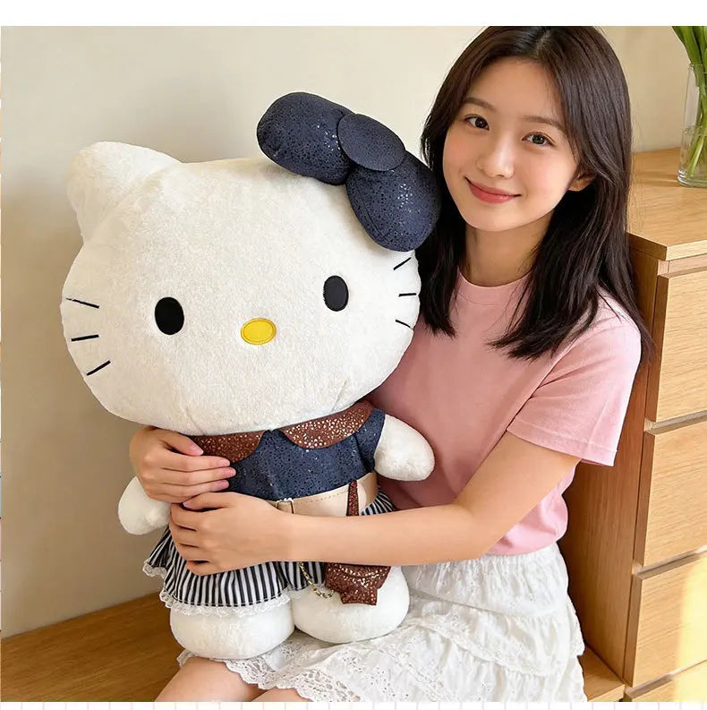 40-80CM Large Big Size Hello Kitty Plushies Sanrio Cartoon Anime Peluche Comfortable Soft Doll Ornament Children's Toy Gifts My Store