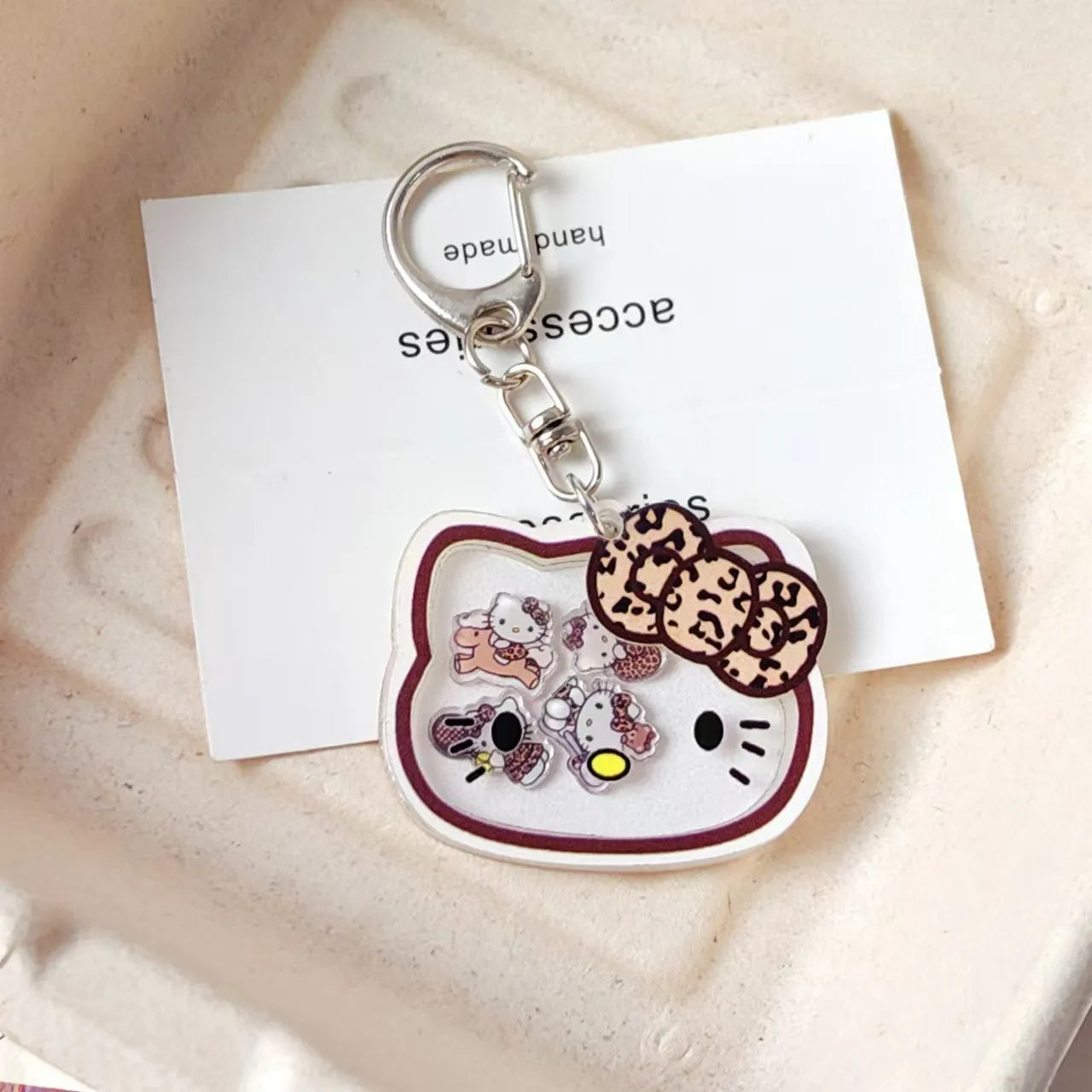 Sanrio Hello Kitty Acrylic Shaker Keychain Kawaii Shake Charm Bag Accessory For Women Girls Teens & Students Gift My Store