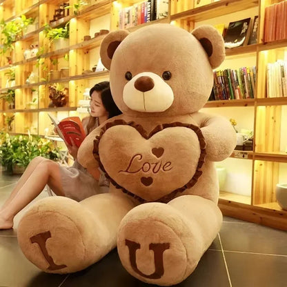 Teddy Bear 80/100cm Size Plush Toy Big Giant Pink Soft Stuffed Animals Pillow Dolls Grilfriend Girl Wife Birthday Valentines Day My Store