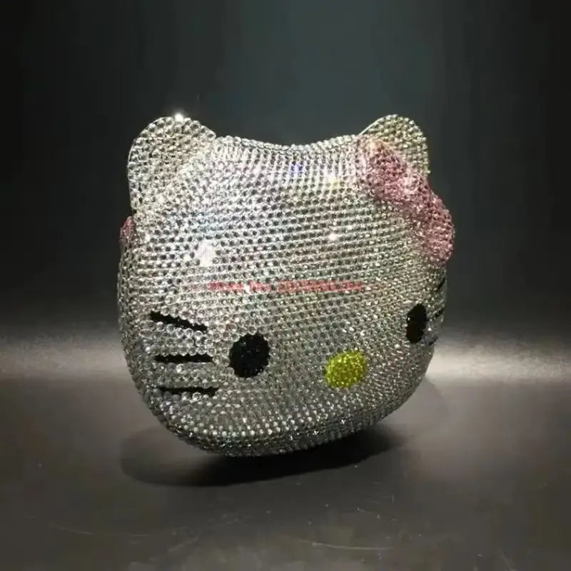Hellokitty Anime Cartoon Shape Rhinestone Cartoon Full Of Diamonds Dinner Bag Handmade Diamond-Set Lady'S Clutch Christmas Gift My Store