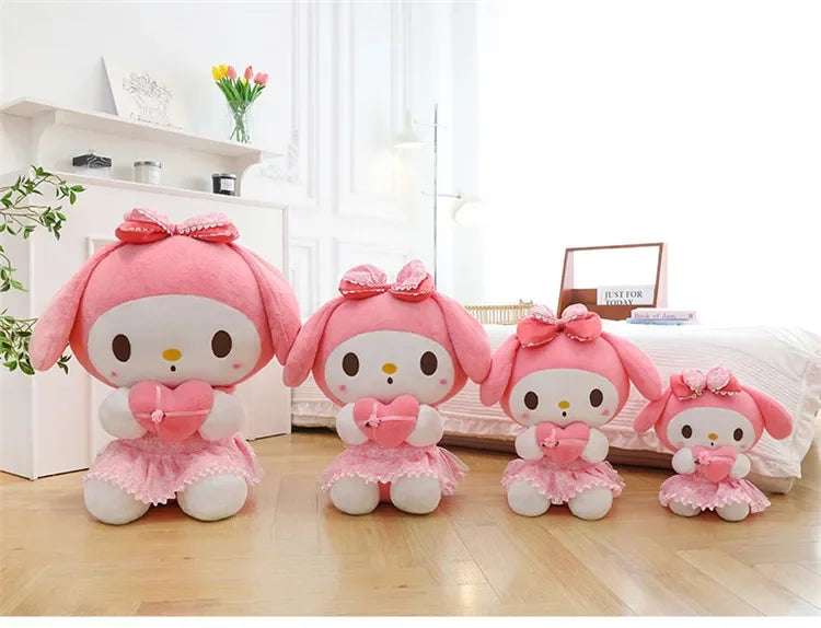 60cm Sanrio Kuromi Melody Hello Kitty Plush Toy Kawaii Cartoon Big Size KT Cat Plush Doll Soft Stuffed Pillow Kids Birthday Gift My Store