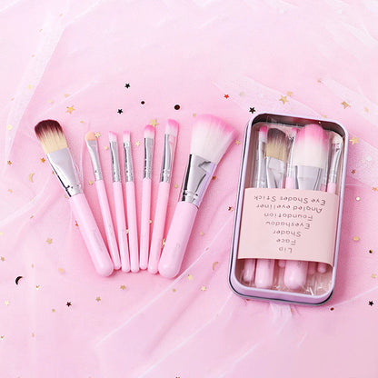 Hello Kitty 7Pcs Makeup Brush Set Kawaii Y2K Multifunctional Cosmetics Tool With Storage Case Cute Gift For Women Girls My Store