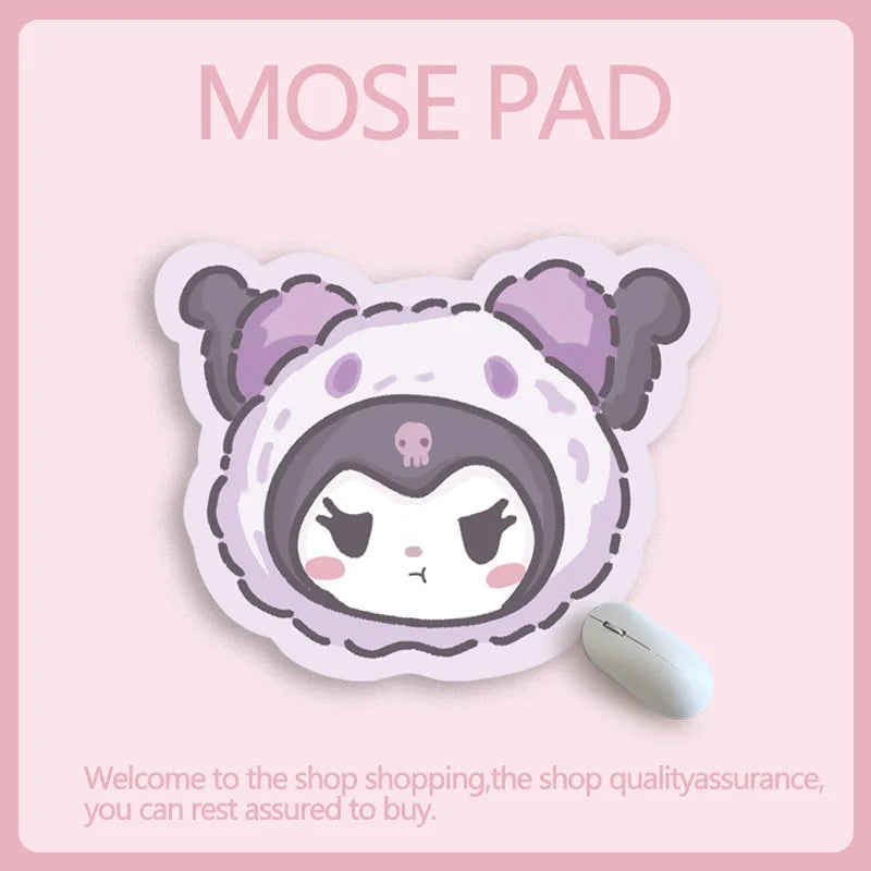 Sanrio Mouse Pad Kawaii Cinnamoroll Non Slip Table Pad Kuromi Melody Y2k Black Pink Coffee Pad Soft Mouse Pad Girl Toy Gift My Store