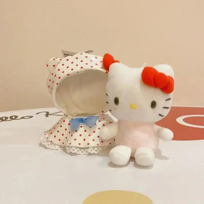 Sanrio Raincoat Hello Kitty Soft Plush Filling Doll Earphone Case Hanging Ornaments Clothing Decoration Friend's Birthday Gift My Store