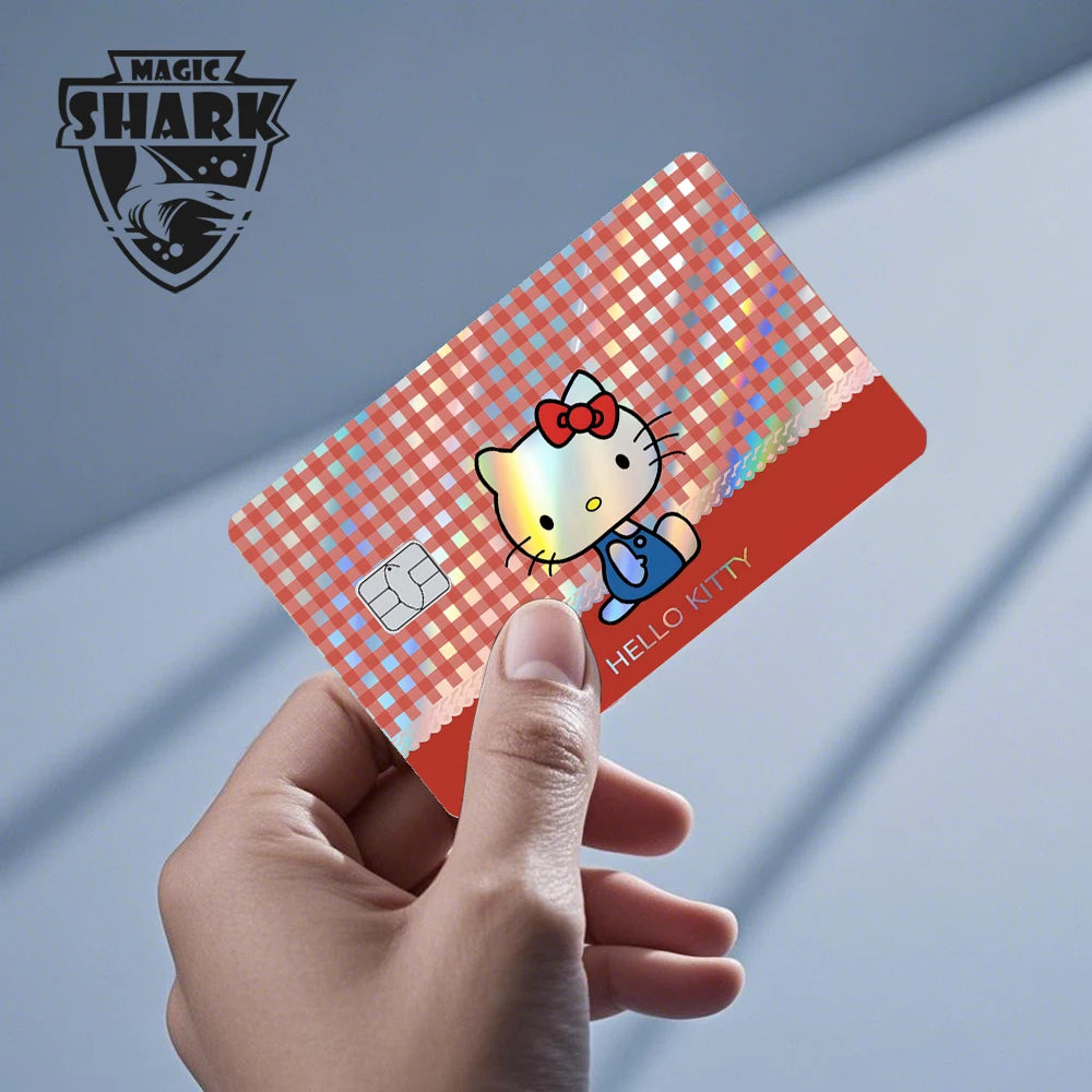 Hot Sale Hello Kitty Kuromi Holographic Laser Shinny Film Skin Cover Sticker for Debit Credit Card Bank Card My Store