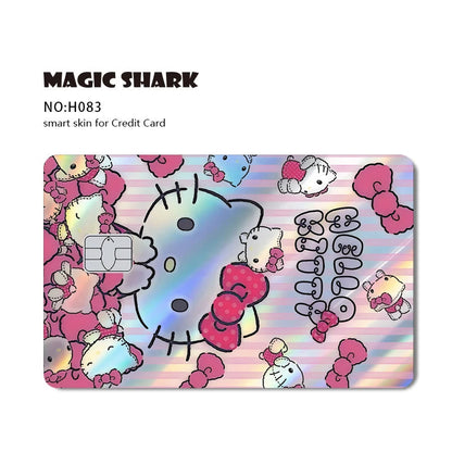 Hot Sale Hello Kitty Kuromi Holographic Laser Shinny Film Skin Cover Sticker for Debit Credit Card Bank Card My Store