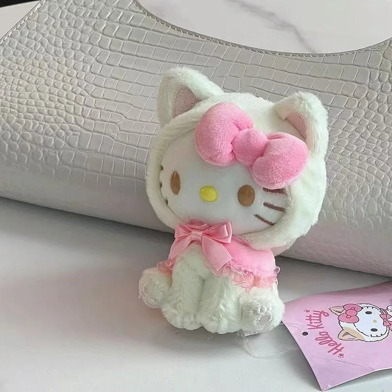 Cute Hello Kitty Plush Keychain Dopamine KT Cat Stuffed Animal Toys Kawaii Bags Doll Pendant Cartoon Plushie Girls Perfect Gifts My Store