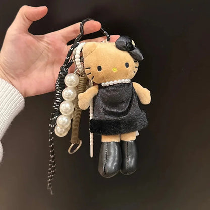 Cartoon Hello Kitty Leopard Print Series Plush Doll Pendant PP Cotton Stuffed Doll Kawaii Keychain Cute Accessories Holiday Gift My Store