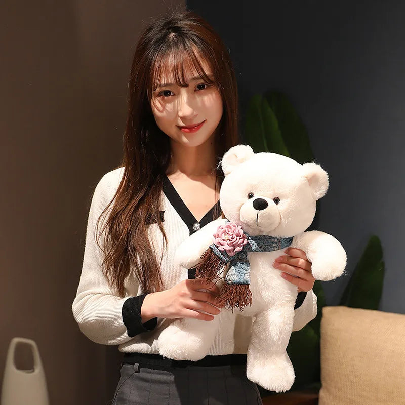 40/60/80cm Kawaii Scarf Teddy Bear Plush Toy Soft Stuffed Animal Xmas Birthday Gift for Girls Boys Kids Children My Store