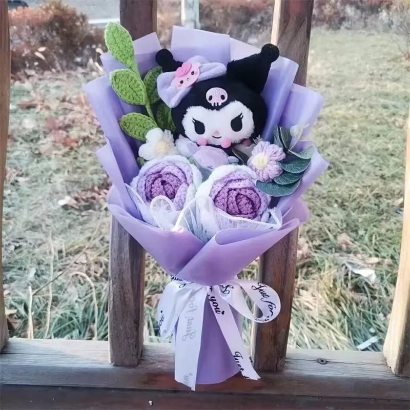 Hello Kitty Cartoon Plush Bouquet  Anime Rose Flowers Doll Home Wedding Decoration Christmas Valentine's Day Gift My Store