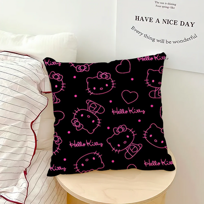 cushion cover soft Pillow bow Case for Hello Sofa Living Room kawaii Home Decor Protective k-Kitty SRO pink Pattern Covers My Store