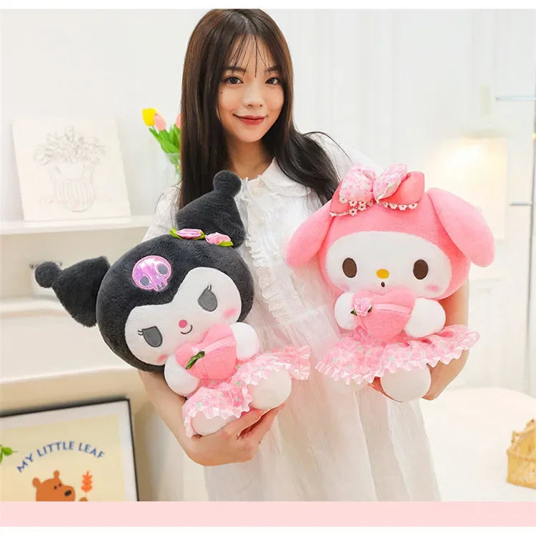 60cm Sanrio Kuromi Melody Hello Kitty Plush Toy Kawaii Cartoon Big Size KT Cat Plush Doll Soft Stuffed Pillow Kids Birthday Gift My Store
