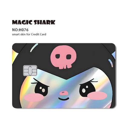 Hot Sale Hello Kitty Kuromi Holographic Laser Shinny Film Skin Cover Sticker for Debit Credit Card Bank Card My Store