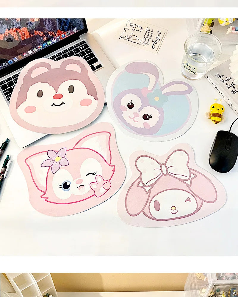 Sanrio Mouse Pad Kawaii Cinnamoroll Non Slip Table Pad Kuromi Melody Y2k Black Pink Coffee Pad Soft Mouse Pad Girl Toy Gift My Store