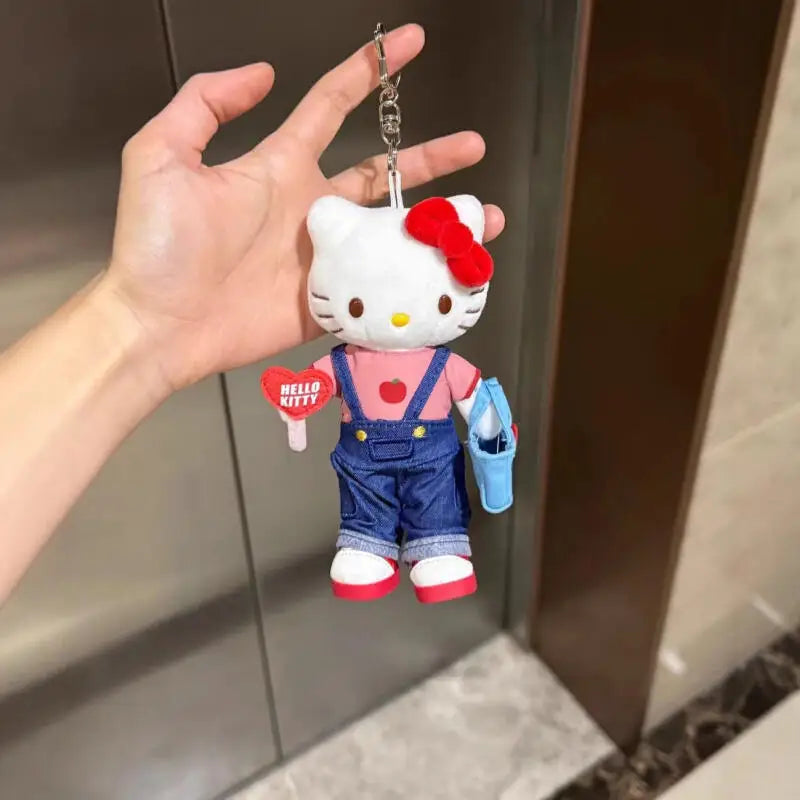 Series Hellokitty Celebrity Style Denim Long Leg Bag Cute Cartoon Backpack Ornament Fashion Accessories Gift for Girls Fans My Store