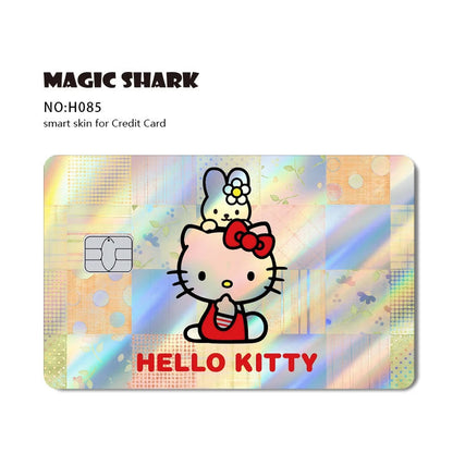 Hot Sale Hello Kitty Kuromi Holographic Laser Shinny Film Skin Cover Sticker for Debit Credit Card Bank Card My Store