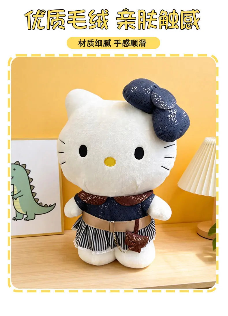 40-80CM Large Big Size Hello Kitty Plushies Sanrio Cartoon Anime Peluche Comfortable Soft Doll Ornament Children's Toy Gifts My Store