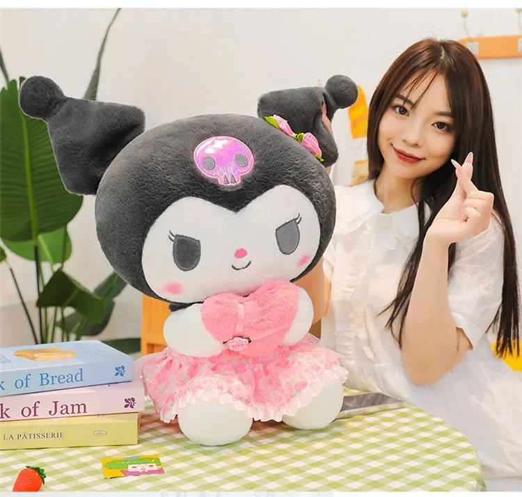60cm Sanrio Kuromi Melody Hello Kitty Plush Toy Kawaii Cartoon Big Size KT Cat Plush Doll Soft Stuffed Pillow Kids Birthday Gift My Store