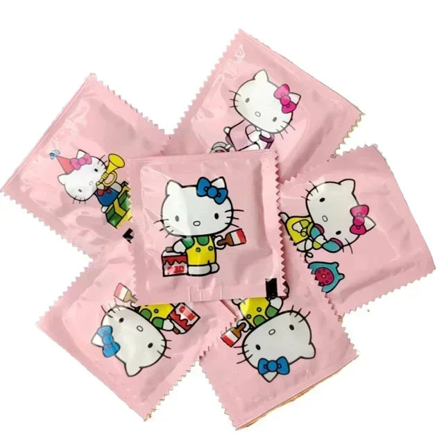 50 pairs Sanrio Hello Kitty Kawaii Thickened Portable Disposable Gloves Cartoon Pattern Independent Packaging Wholesale My Store