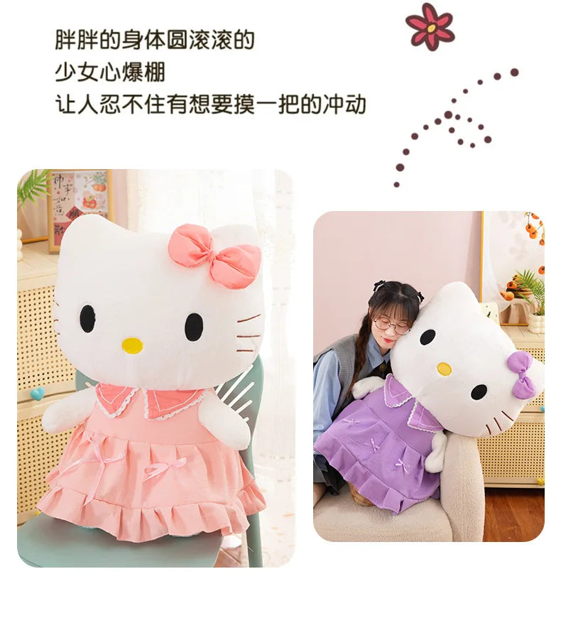 40/50cm Sanrio Hello Kitty Anime Hello Kitty Stuffed Toys Plushier Soft Pillow Birthday Gifts Kawaii Hello Kitty Plush Dolls My Store