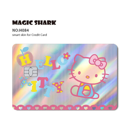 Hot Sale Hello Kitty Kuromi Holographic Laser Shinny Film Skin Cover Sticker for Debit Credit Card Bank Card My Store