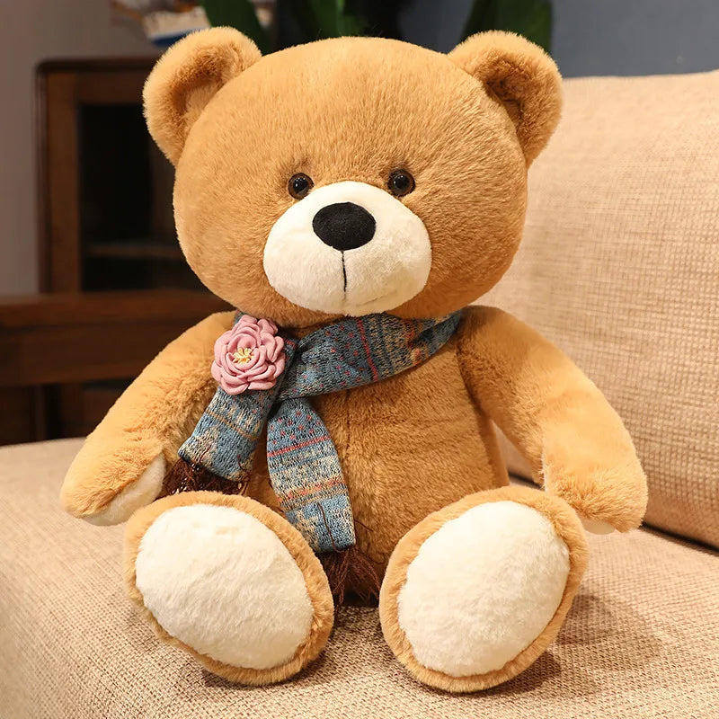 40/60/80cm Kawaii Scarf Teddy Bear Plush Toy Soft Stuffed Animal Xmas Birthday Gift for Girls Boys Kids Children My Store