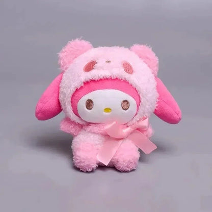 10pcs Sanrio Keychain Plush Anime Kuromi Doll Keyring Hello Kitty Plushie Cinnamoroll KeyChains Bag Pendant Toy Gift for Girls My Store