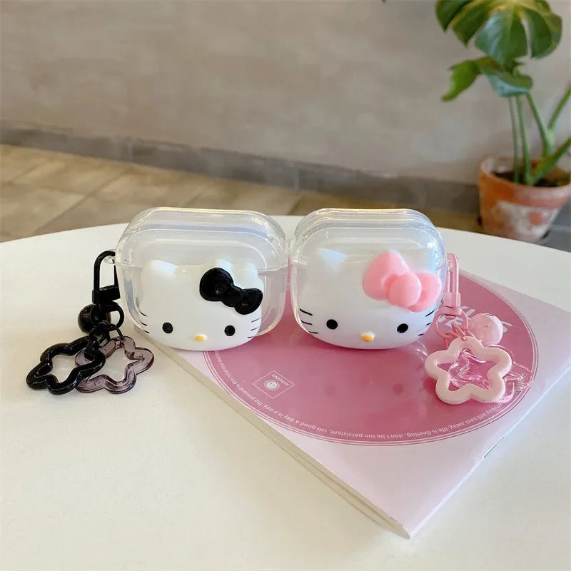 Kawaii Hello Kitty Case for AirPods 1 2 3 Pro, Anime Bluetooth Headset Soft Case for AirPods Pro2 My Store