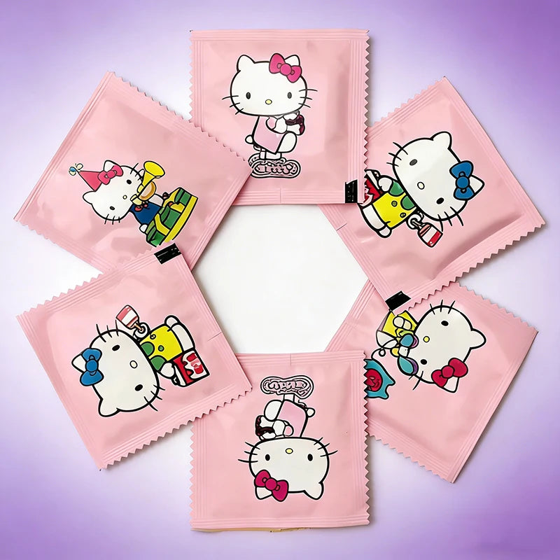50 pairs Sanrio Hello Kitty Kawaii Thickened Portable Disposable Gloves Cartoon Pattern Independent Packaging Wholesale My Store