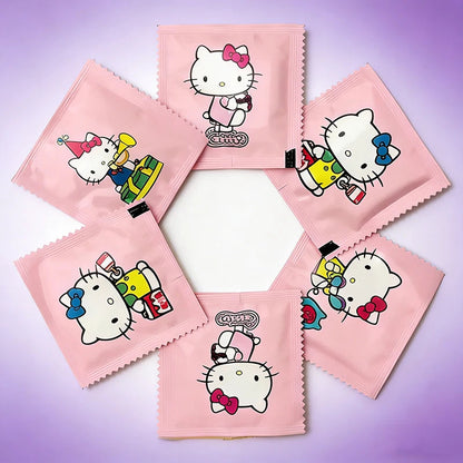 50 pairs Sanrio Hello Kitty Kawaii Thickened Portable Disposable Gloves Cartoon Pattern Independent Packaging Wholesale My Store