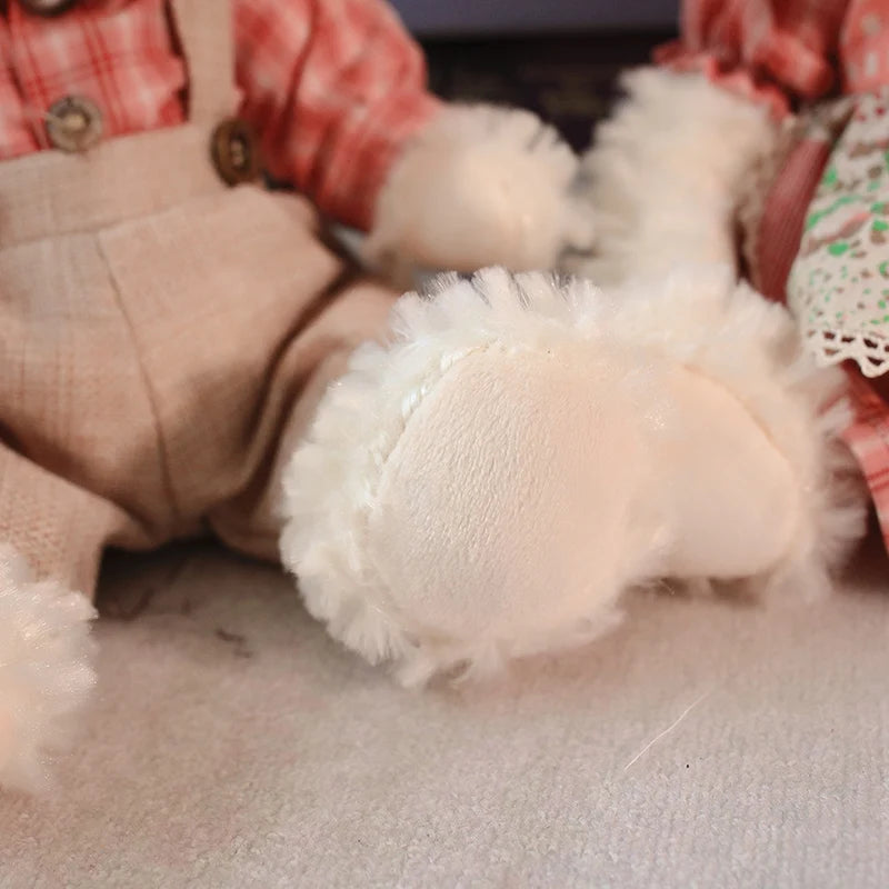 2pcs/lot 26cm Lovely Couple Teddy Bear Peluche Toys Kawaii Dress Bear Dolls Stuffed Soft Toy for Girls Baby Girlfriend Gifts My Store