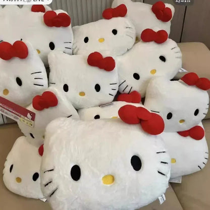 Sanrios Anime Hello Kitty Plush Toy Cute Cartoon Head Pillow Kawaii Sofa Bedside Cushion Car Cushion Nap Pillow Room Decoration My Store